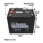 The Basement Watchdog AGM Maintenance-Free Standby Sump Pump Battery with callouts
