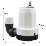 BWD12-120C Big Dog Backup Pump Dimensions