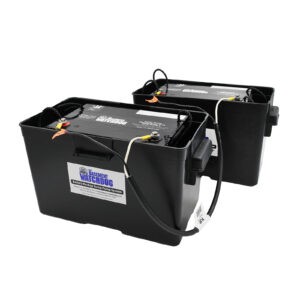 The Basement Watchdog Parallel Jumper Cable (PJC) connects 2 sump pump batteries to double runtime of your backup pump