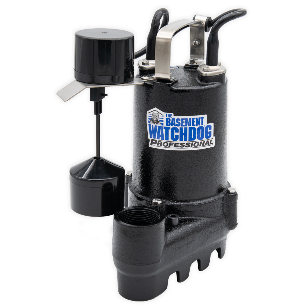 The Basement Watchdog SI-33V, SI-50V AC primary sump and effluent pump front view