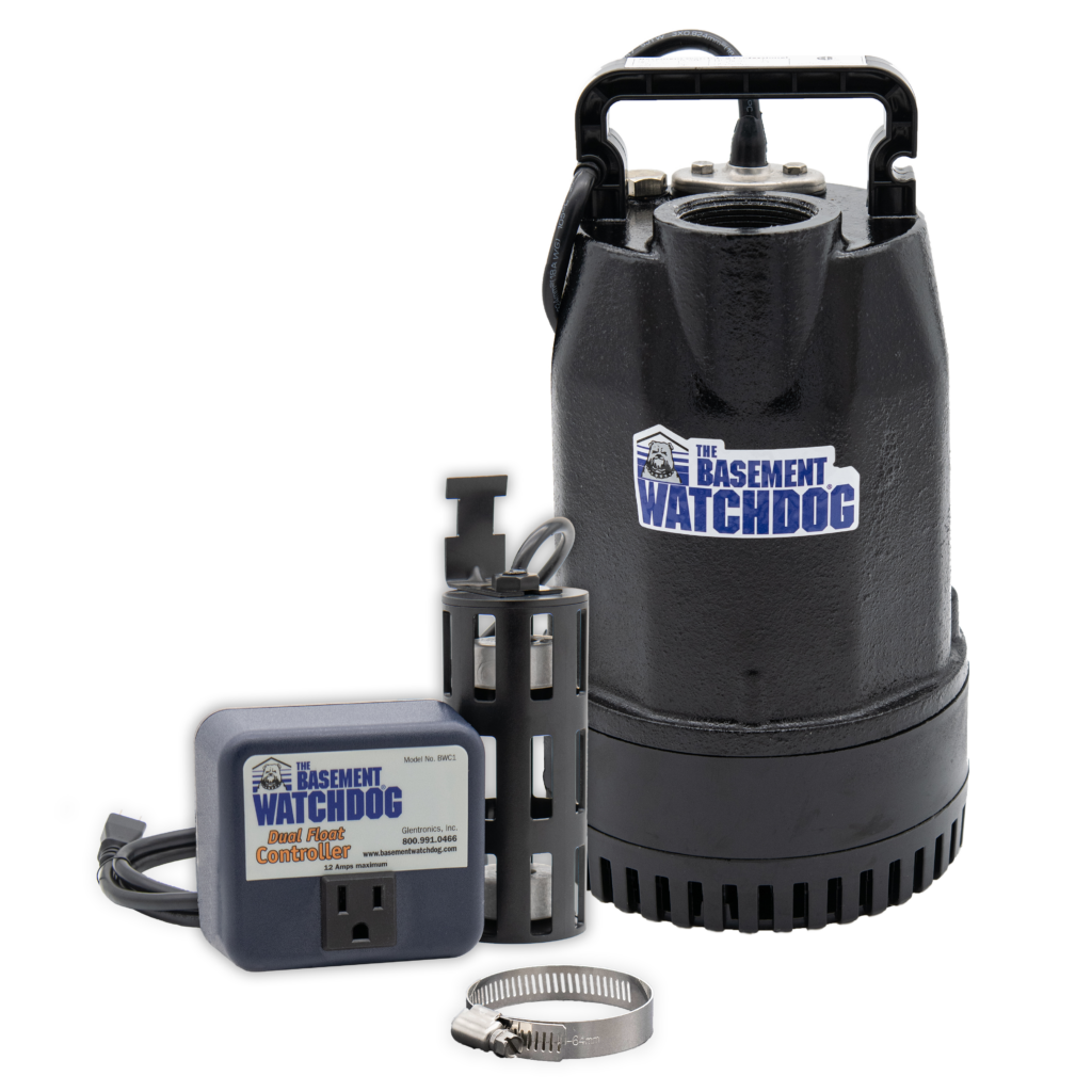 The Basement Watchdog SIT-33D Cast-Iron Top Discharge Primary Pump with Caged Dual Float Switch