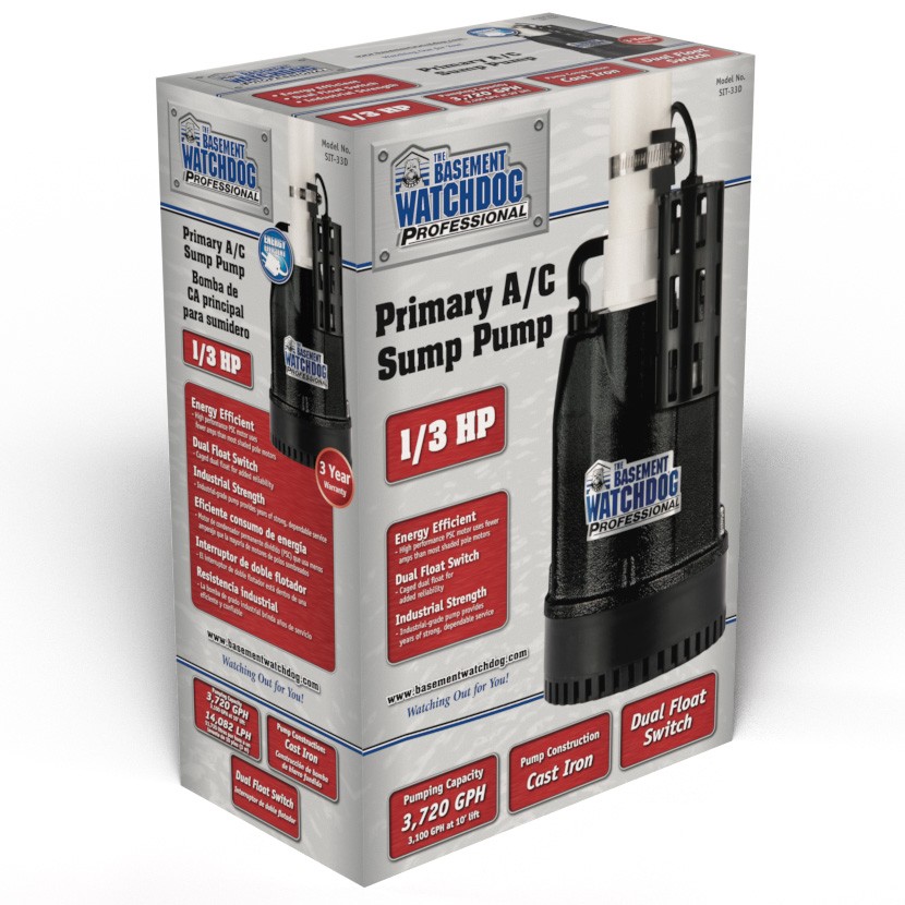 The Basement Watchdog SIT-33D primary pump retail carton