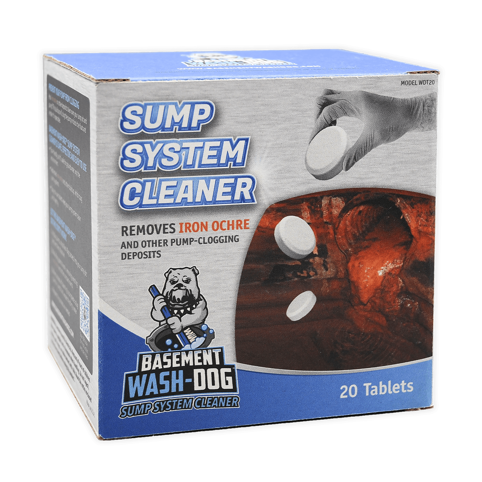Basement Wash-Dog Sump System Cleaner (WDT20) retail packaging