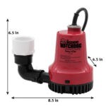 The Basement Watchdog Emergency (BWE) pump with dimensions