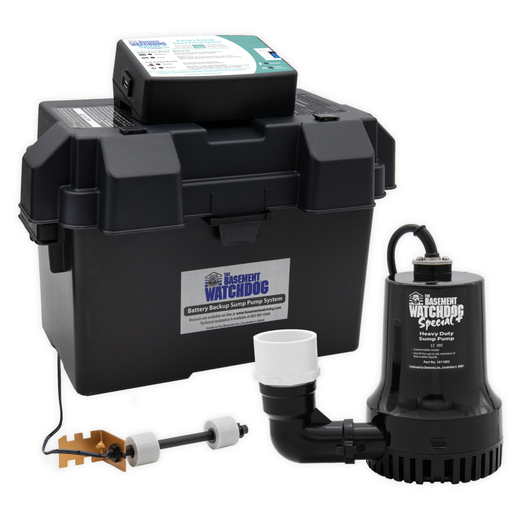 The Basement Watchdog Special CONNECT (BWSP) battery backup sump pump system