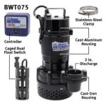The Basement Watchdog BWT075 Primary Pump with labeled parts