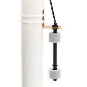 The Dual Float Switch turns on The Basement Watchdog battery backup sump pumps
