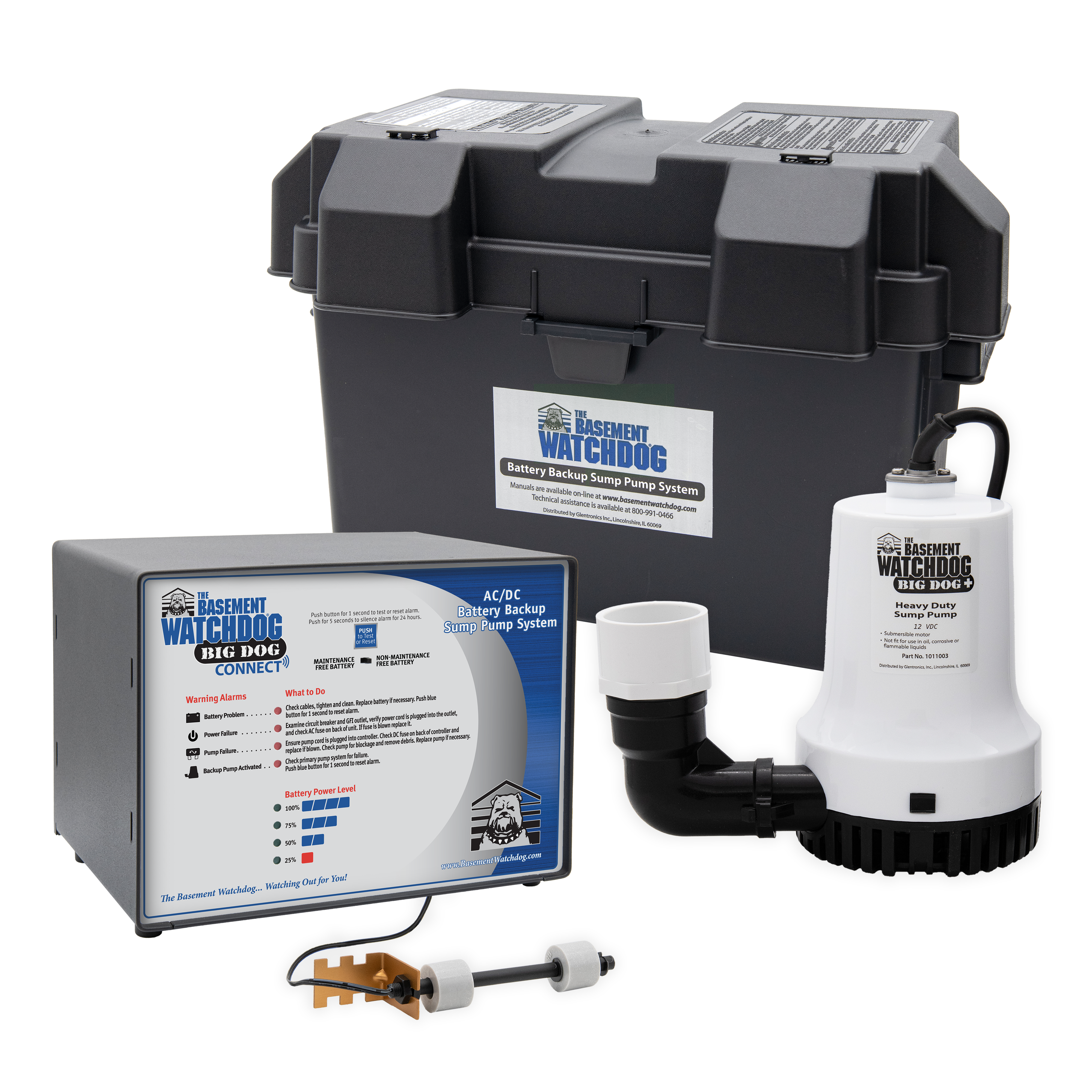 The Basement Watchdog Big Dog CONNECT Backup Sump Pump System