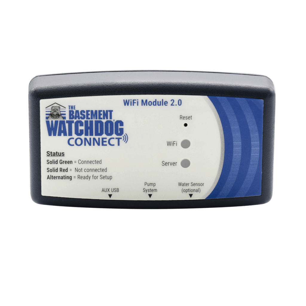 Front view of The Basement Watchdog CONNECT® WiFi Module (BW-WiFi2)