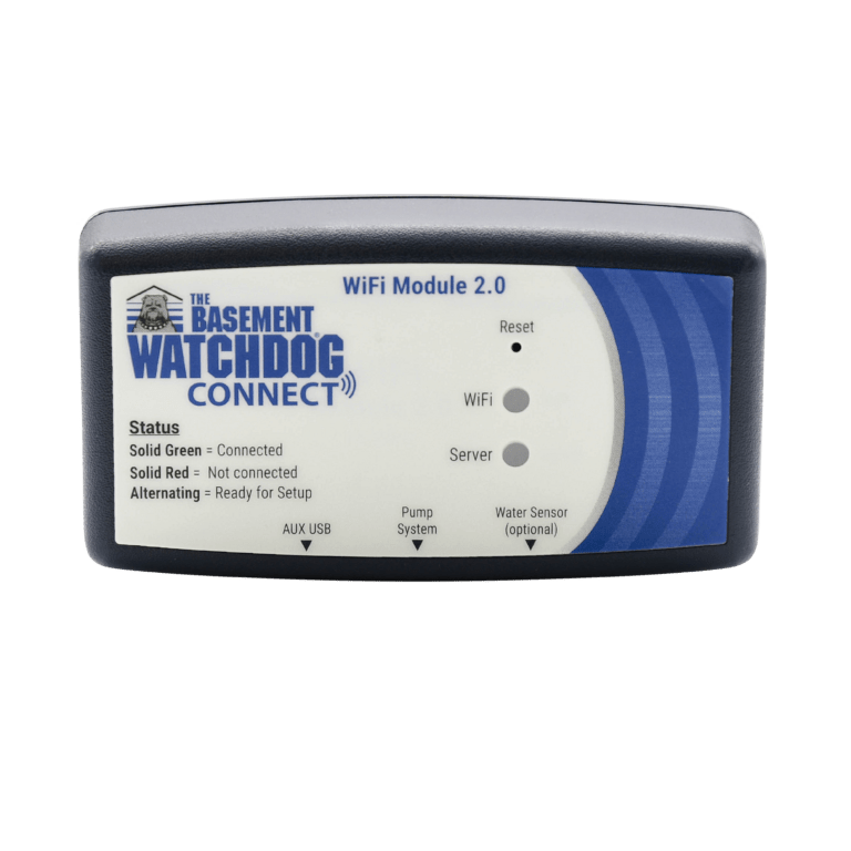 Front view of The Basement Watchdog CONNECT® WiFi Module (BW-WiFi2)