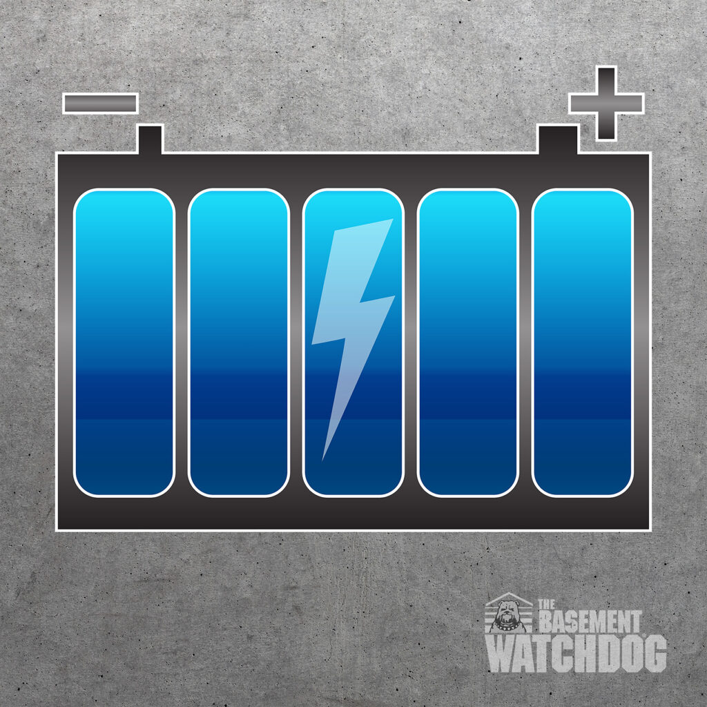 The Basement Watchdog Big Dog CONNECT (Model BWD12-120) battery backup sump pump is equipped with an automatic, multi-stage, 20-Amp charger that keeps the battery fully charged and ready to go