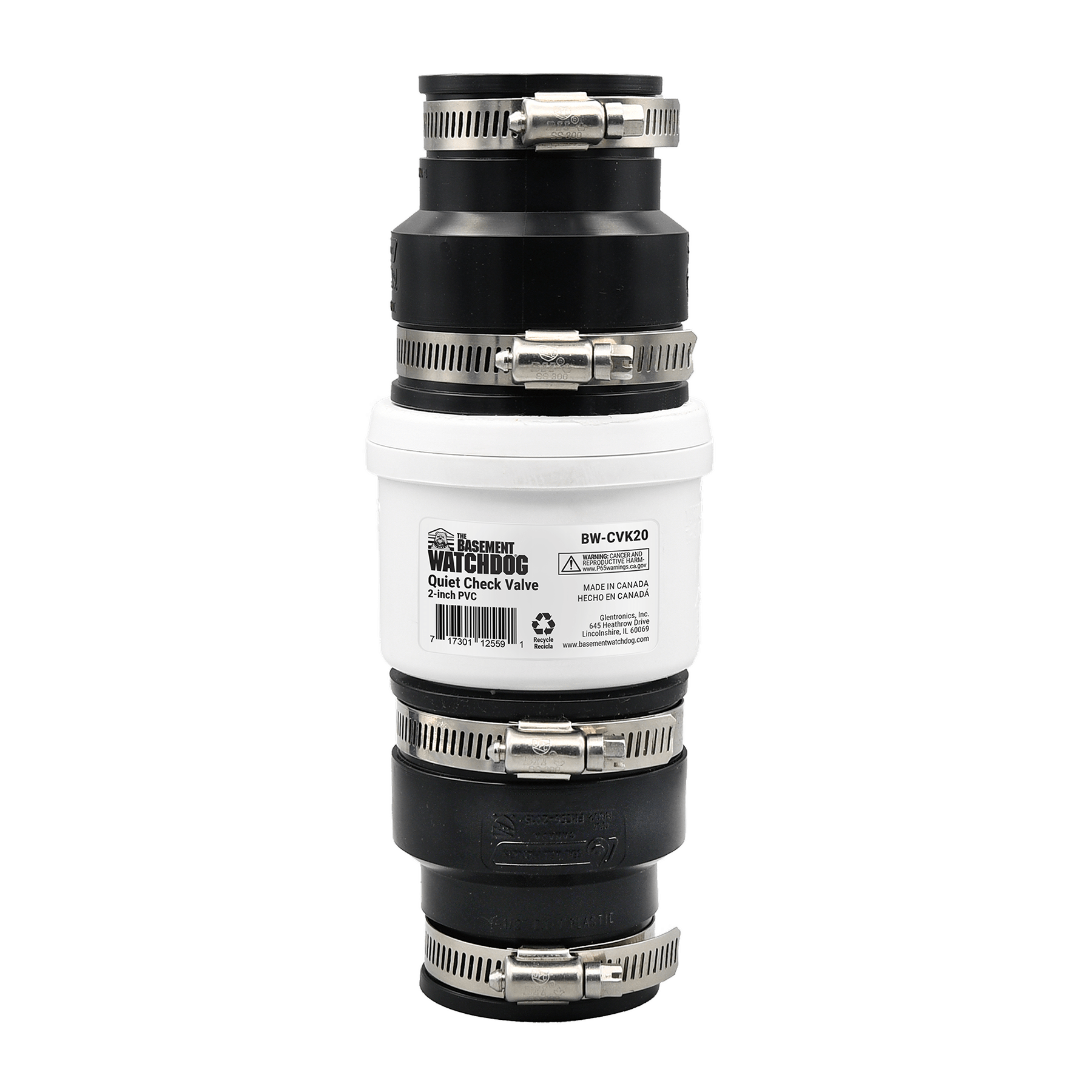 The Basement Watchdog 2-inch Quiet Check Valve BW-CVK20)