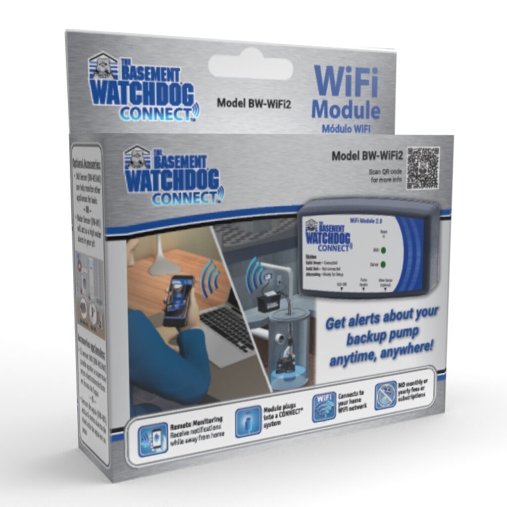 The Basement Watchdog CONNECT® WiFi Module (BW-WiFi2) retail carton