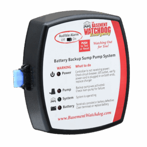 On the Basement Watchdog Emergency, slide the switch, located on the front panel, to the left.