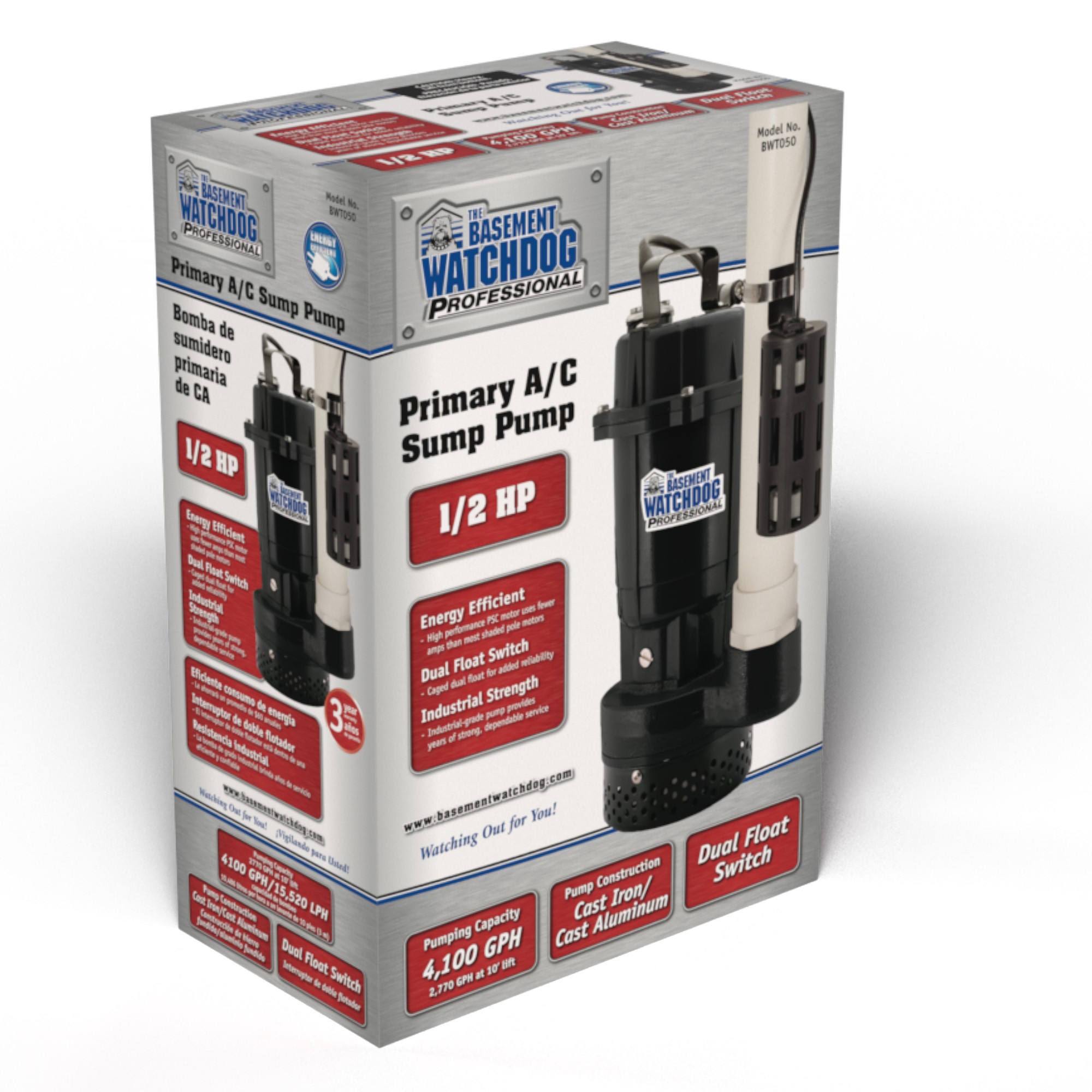 The Basement Watchdog BW050 AC primary sump pump retail carton